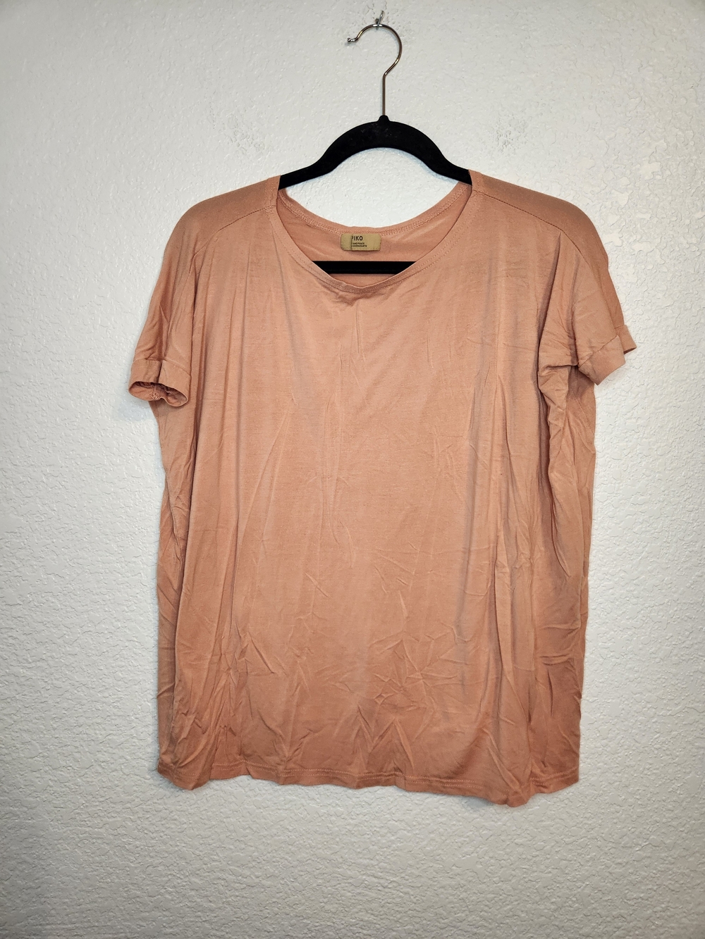 Piko peach top bamboo Soft Peach Crewneck Tee 72195 L